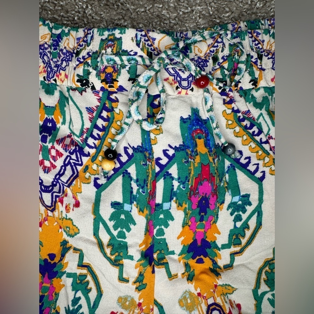 Zara Colorful Patterned Drawstring Shorts - Picture 3 of 6